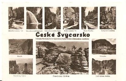 Pohlednice - Okres Děčín - České Švýcarsko - Více okénkový