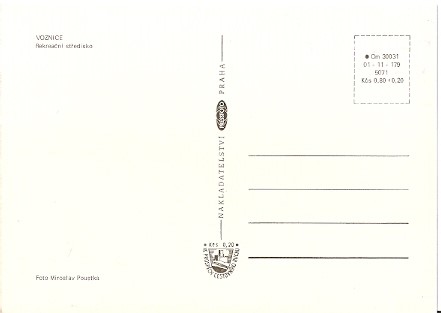 Pohlednice - Okres Příbram - Voznice - Rekreační středisko (Velký formát) - Obrázek 2